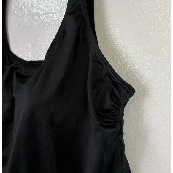 New Tummy Trimmer Bathing Top 18W Blair Black Power net‎ lining Paded Cups Lycra - Picture 2 of 10